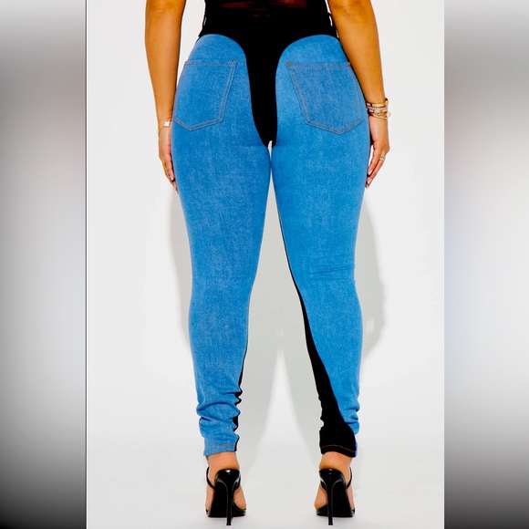 Two tones skinny jeans - Picture 2 of 4